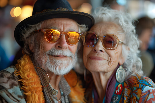 Elderly Couple on the Dance Floor Having Fun – Celebrating Love and Joy in Life