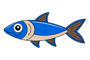 Herring Fish in Various Styles and Colors on White Background - Vector Art