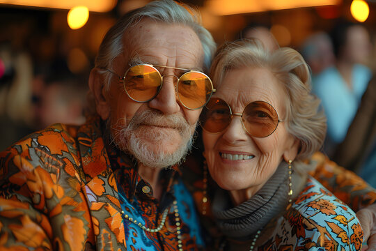 Elderly Couple on the Dance Floor Having Fun – Celebrating Love and Joy in Life