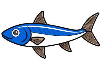 Herring Fish in Various Styles and Colors on White Background - Vector Art