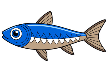 Herring Fish in Various Styles and Colors on White Background - Vector Art