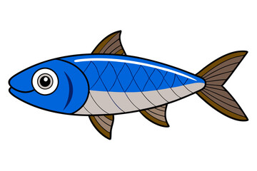 Herring Fish in Various Styles and Colors on White Background - Vector Art