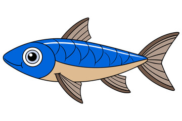 Herring Fish in Various Styles and Colors on White Background - Vector Art
