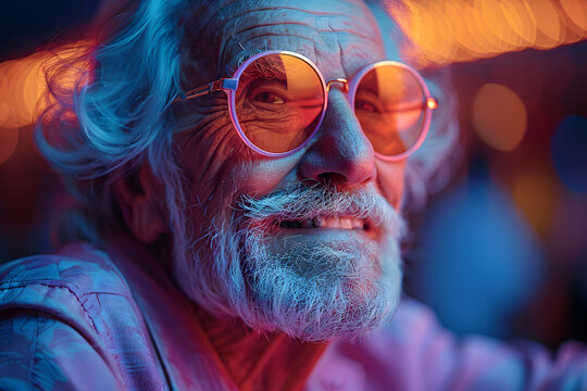 Elderly Couple on the Dance Floor Having Fun – Celebrating Love and Joy in Life