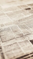 Obraz premium Old Newspaper, Magazine, Newsstand, Newspapers, Press, Abstract Image, Texture, Pattern Background, Wallpaper, Cover and Screen of Smartphone, Cell Phone, PC, Laptop, 9:16 and 16:9 Format