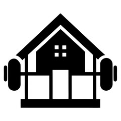 Home Gym Icon - Vector Art & Silhouette