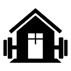 Home Gym Icon - Vector Art & Silhouette