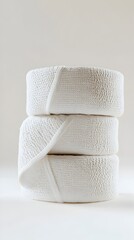 Closeup of Handwraps Isolated on a Clean White Background Showcasing Intricate Texture and Craftsmanship