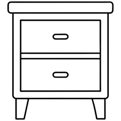 Isolated Bed Table on White Background - Vector Art