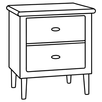 recommend clip art: Isolated Bed Table on White Background - Vector Art
