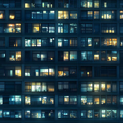 seamless glass facade building night texture tile modern skyscraper urban city cloud light dark windows for surface mapping architecture game design 2d flat	