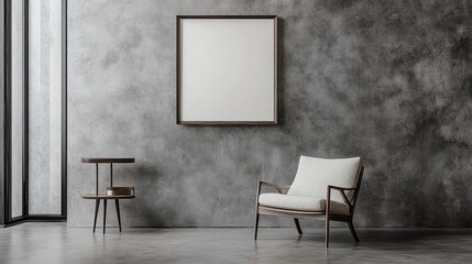 interior of a room with a chair