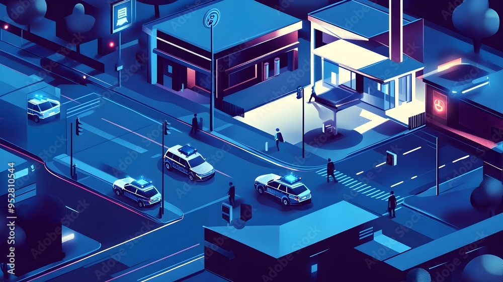 Poster of an advanced iot based traffic management system monitored and controlled from a modern police com