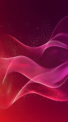 Purple Radio Frequency Waves on Red Background, Abstract Image, Texture, Pattern, Wallpaper, Cover and Screen of Smartphone, Cell Phone, Pc, Laptop, 9:16 and 16:9 Format