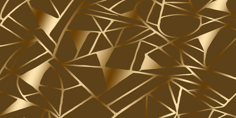 Luxury geometric gold line art pattern in art deco style. Illustration design for invitation, banner, vip, interior, decoration.