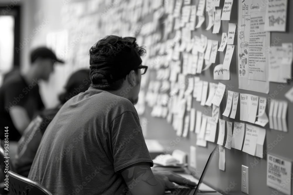 Poster generating ideas through brainstorming sessions