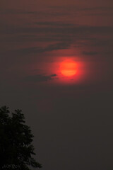 sunset over the lake