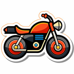 Motorcycle Sticker Vector Art