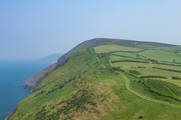 Landscape photo of Great Hangman mountain on the north devon coast