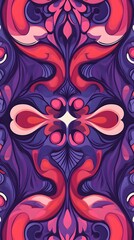 Floral, Flowers, Shapes, Pink and Purple, Abstract Image, Texture, Pattern Background, Wallpaper, Smartphone Cover and Screen, Cell Phone, PC, Laptop, 9:16 and 16:9 Format