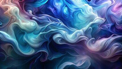 Obraz premium Abstract Swirling Clouds of Colorful Smoke in Dreamlike Patterns