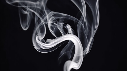 White smoke on a black background. Abstract white smoke on a black background.