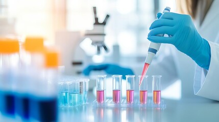 Biopharmaceutical lab using gene expression profiling for drug development, genomics, precision therapeutics