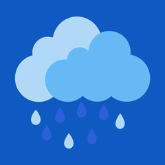 Rainy Cloud Vector Art