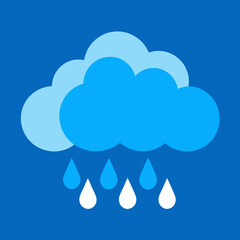Rainy Cloud Vector Art