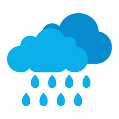 Rainy Cloud Vector Art