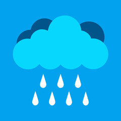 Rainy Cloud Vector Art