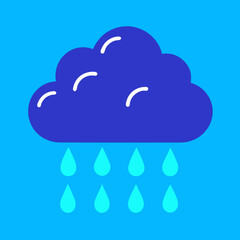 Rainy Cloud Vector Art