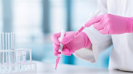 Researcher developing drug-antibody conjugates for targeted cancer therapy, dual action, precision treatment