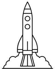 Rocket Launch Vector Art