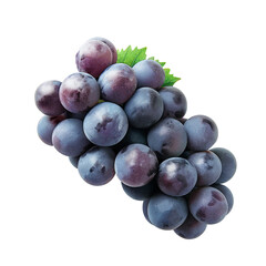 grapes bunch isolated on white background. Generative AI