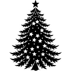 Obraz premium christmas tree vector illustration