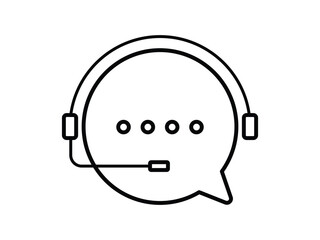 Chatbot Customer Service Icon Vector Stock Illustration