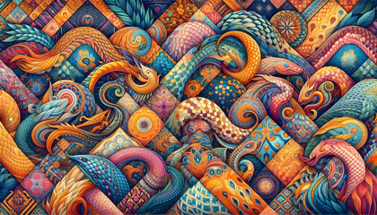 checkered pattern inspired by traditional Thai 'Pha Khao Ma' 