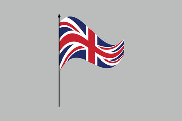 United Kingdom flag, The British flag, the UK flag, United Kingdom sign, United Kingdom British Flag, national flag of Great Britain, Flag of United Kingdom, Colorful, Standard color, Vector illustrat