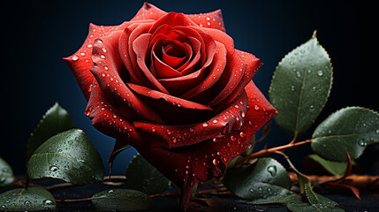 red rose photo generative ai