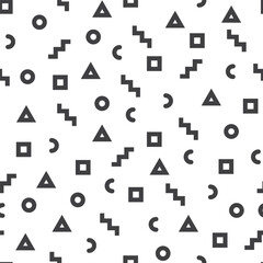 Memphis pattern. Seamless modern geometric shape square