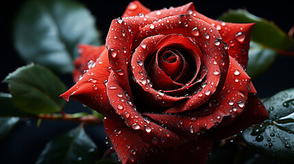 red rose photo generative ai