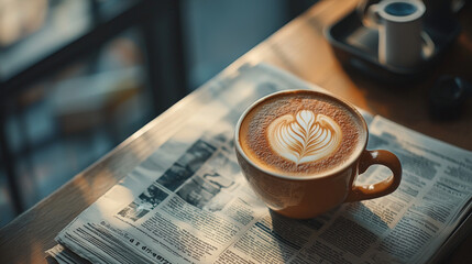 Delicious Latte Art on a Sunny Morning