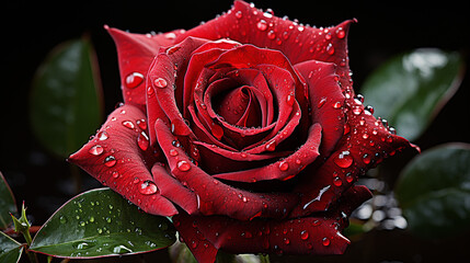 red rose photo generative ai