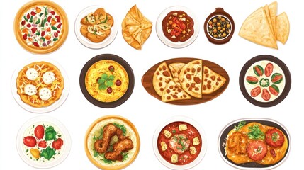 Assortment of Indian Dishes