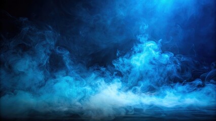 Blue haze floating on a dark background, blue, haze, mist, fog, abstract, background, texture, glowing, ethereal