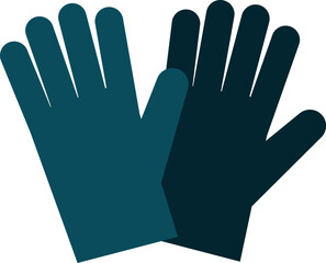 Safety gloves color icon. Blue hand protection