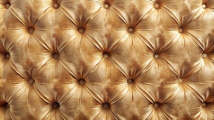 Fototapeta premium Seamless Soft Upholstery with Decorative Buttons, Realistic Patterns in Cream Colors, Soft Lighting