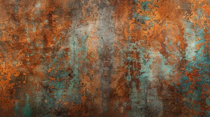 Metal old grunge copper bronze rusty texture, gold background effect wallpaper. Grunge metallic tile design, rustic marble stone texture, oxidation on iron plate.