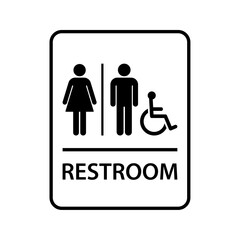 Restroom, toilet sign